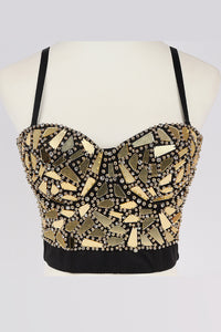 Mirrored and Beaded Crop Top