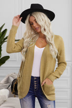 Load image into Gallery viewer, Open Front Curved Knit Cardigan Sweater
