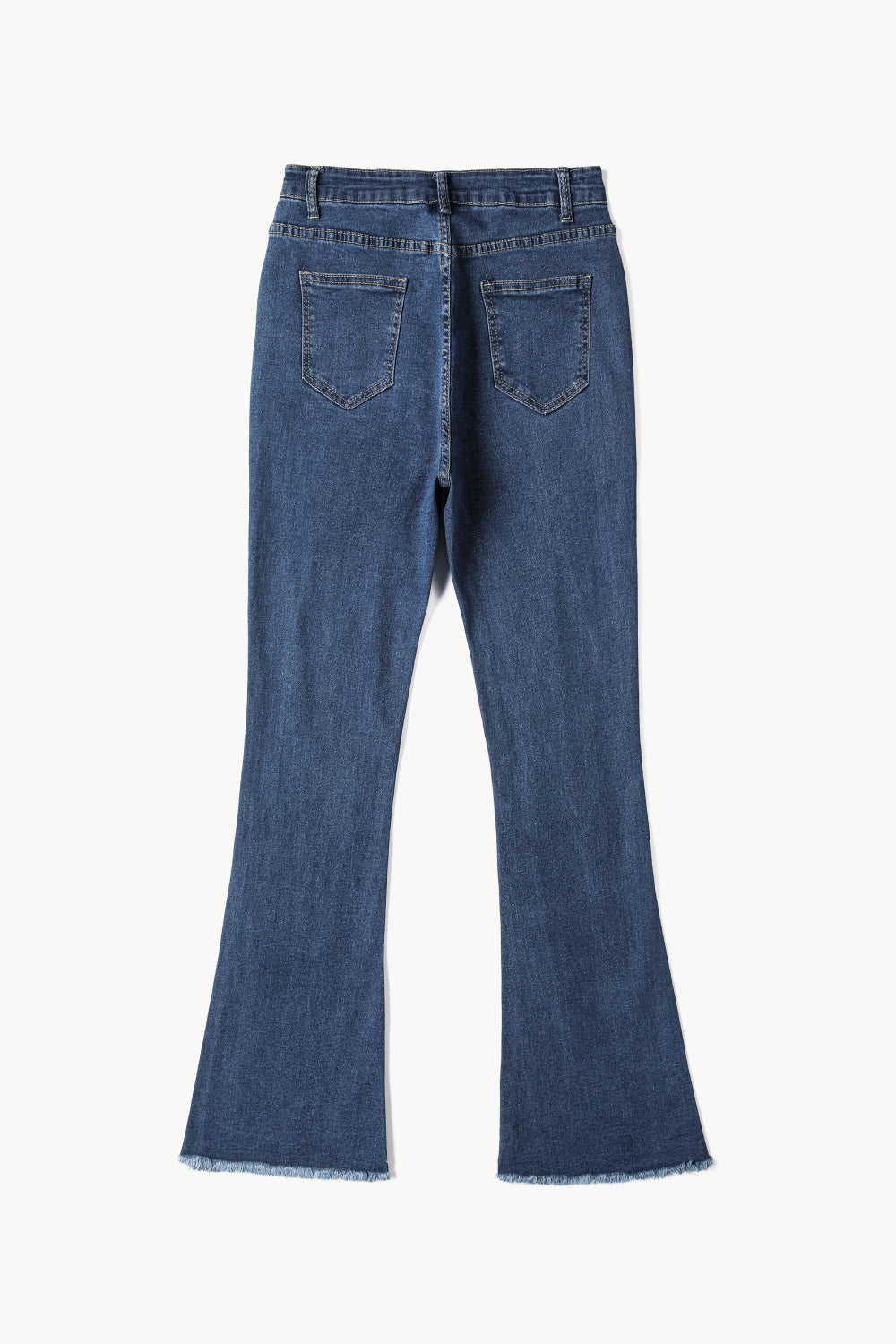 Raw Hem Flare Jeans