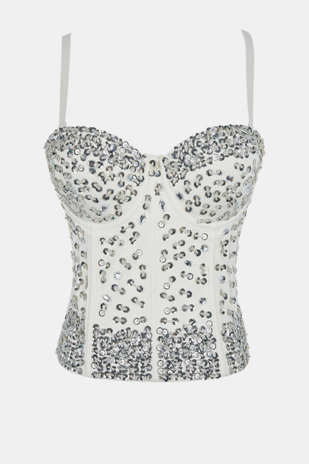 Sequined Bustier with Boning