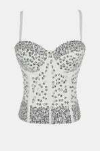 Load image into Gallery viewer, Sequined Bustier with Boning
