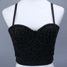 Load image into Gallery viewer, Faux Pearl Beaded Bustier
