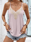 Contrast Eyelet Cami Top