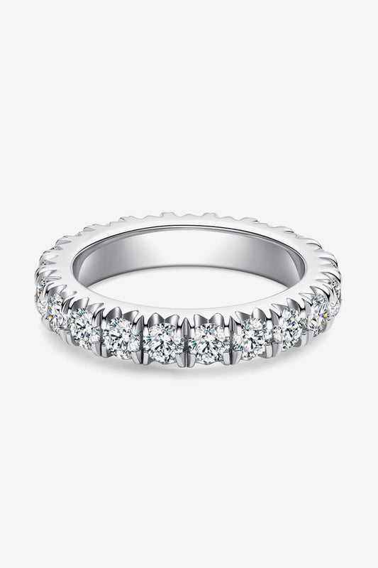 2.3 Carat Moissanite 925 Sterling Silver Eternity Ring