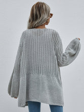 Load image into Gallery viewer, Flare Sleeve Openwork Open Front Cardigan
