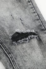 Load image into Gallery viewer, Acid Wash Raw Hem Distressed Jeans
