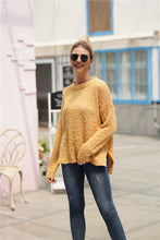 Load image into Gallery viewer, Fuzzy Side Slit High-Low Sweater
