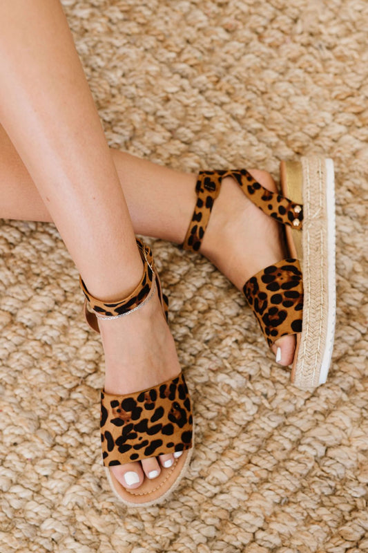 WeeBoo Every Step Espadrille Platform Sandal in Leopard