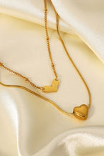 Load image into Gallery viewer, Heart-Stopper Double-Layered Heart Pendant Necklace
