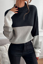 Load image into Gallery viewer, Color Block Ribbed Knit Sweater
