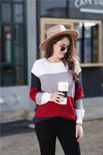 Load image into Gallery viewer, Striped Crewneck Long Sleeve Pullover Sweater
