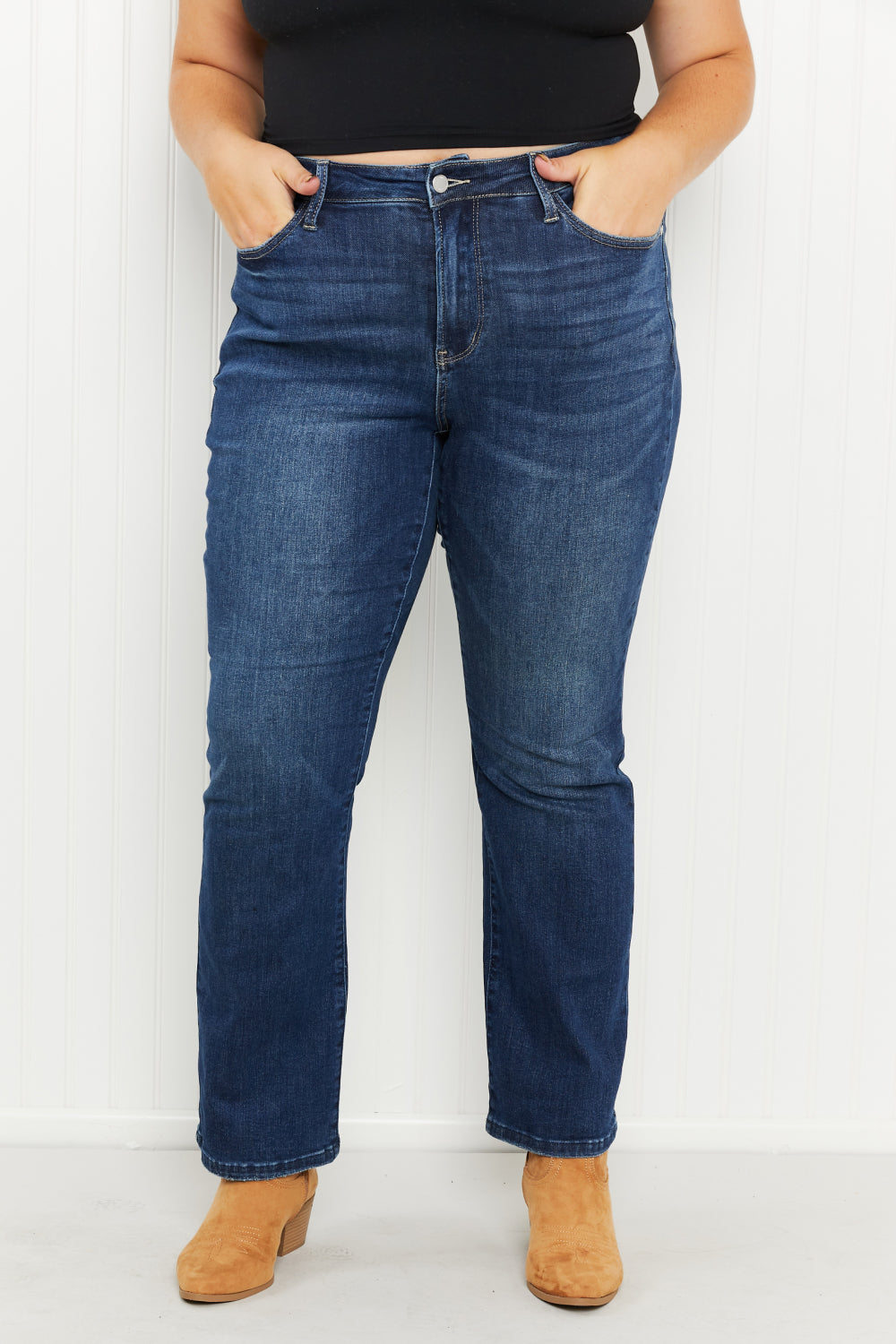 Judy Blue Lucy Full Size Mid-Rise Bootcut Jeans