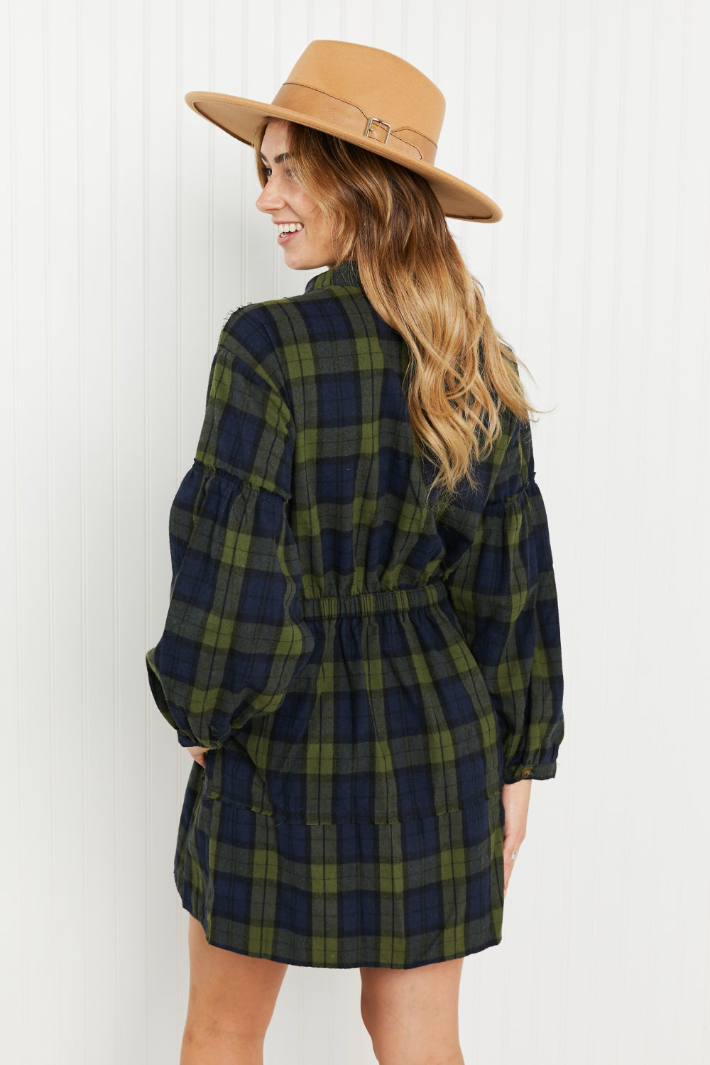 Davi & Dani Make an Entrance Full Size Button Front Shirt Dress