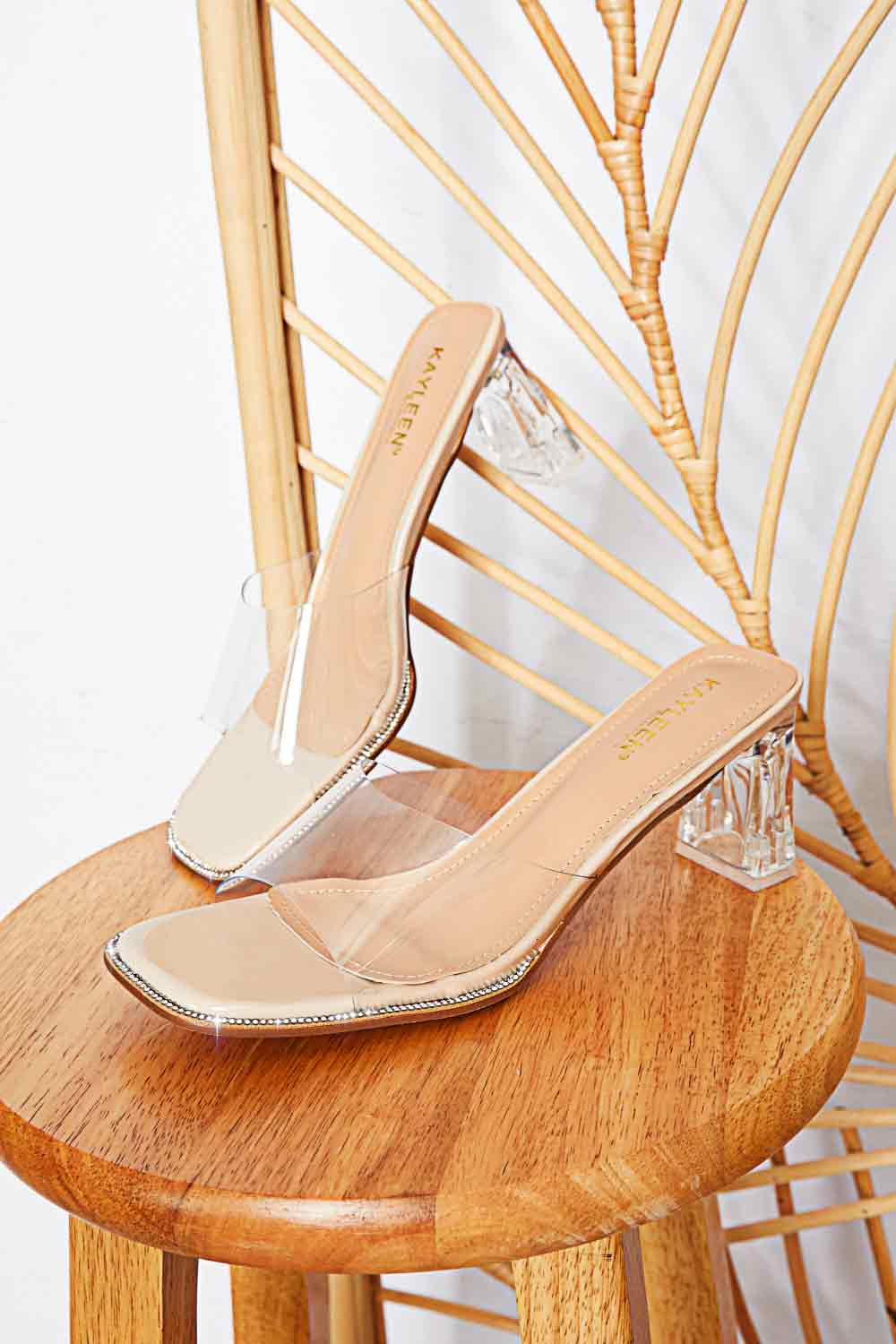 DDK On Your Toes Clear Block Heels