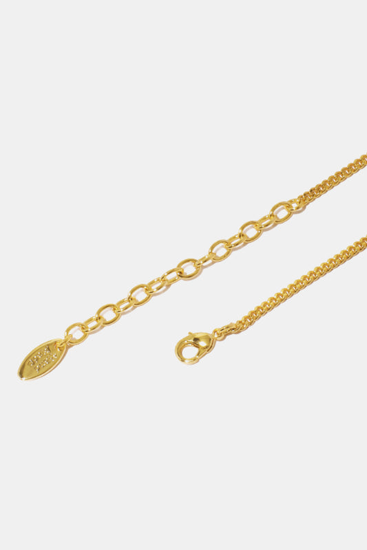 Rhinestone Curb Chain Necklace