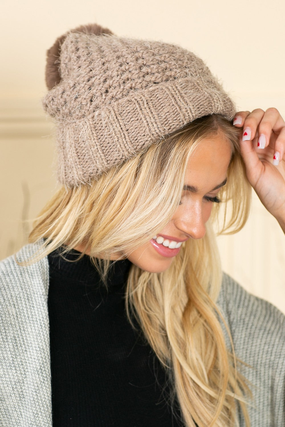 Ribbed Trim Beanie