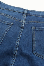 Load image into Gallery viewer, Asymmetrical Raw Hem Bell Bottom Jeans
