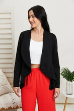 Load image into Gallery viewer, Heimish Late for Lattes Full Size Blazer Jacket in Black
