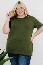 Load image into Gallery viewer, Plus Size Side Slit Round Neck T-Shirt
