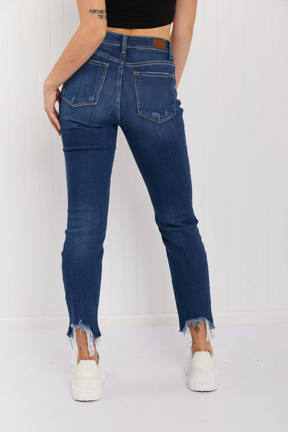 Judy Blue Kendall Full Size Shark-Bite Slim Jeans