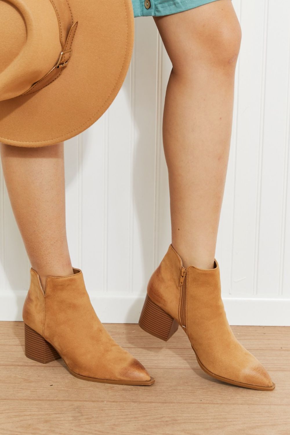 Qupid On the Road Again Pointed Toe Booties