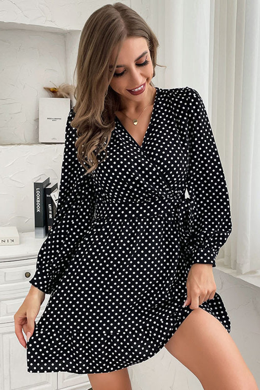 Polka Dot Wrap Robe