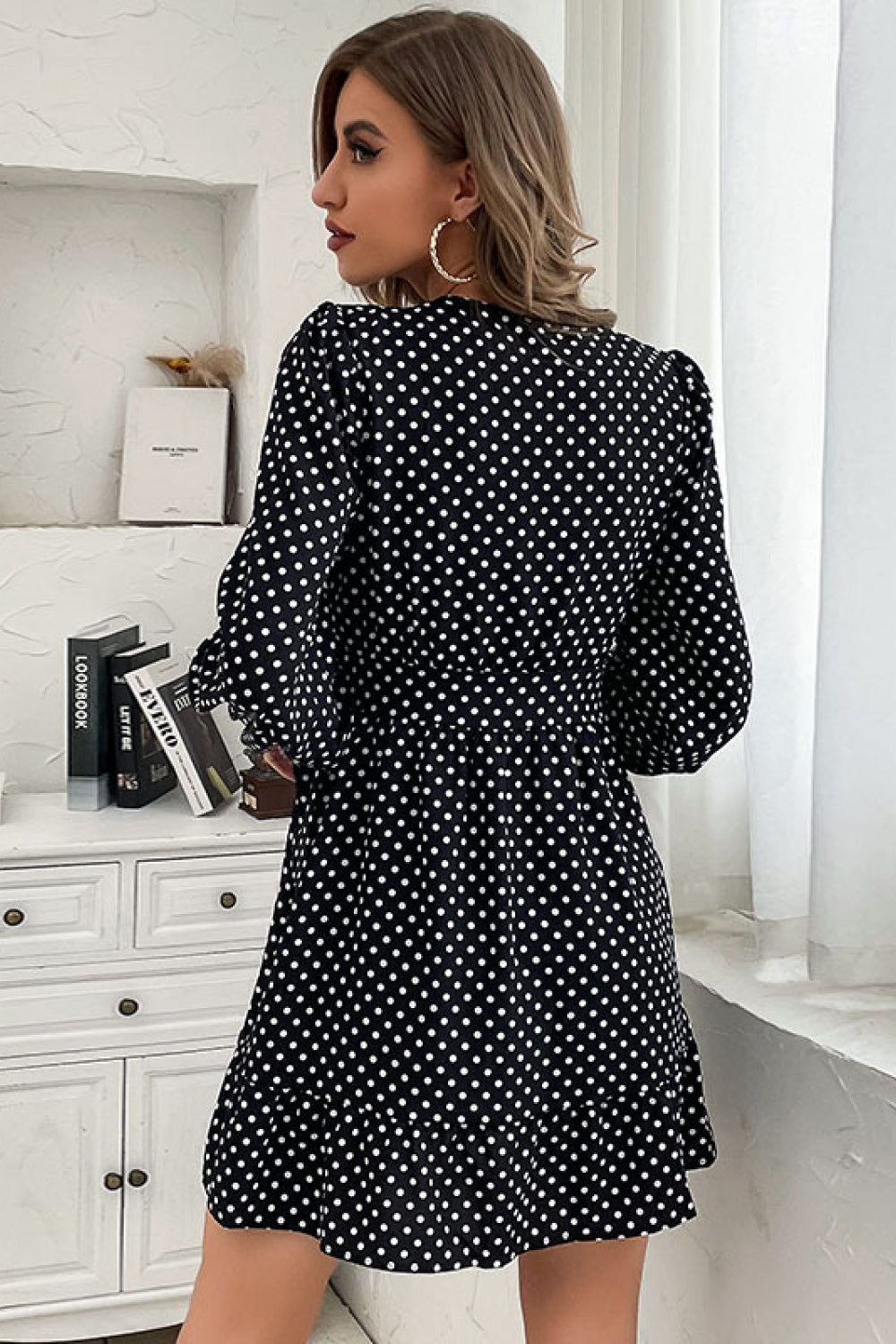 Polka Dot Wrap Robe