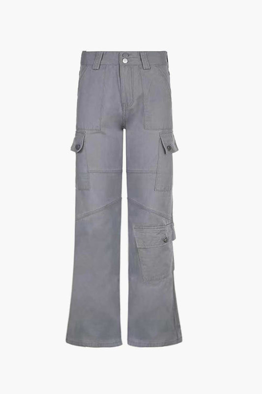 Full Length Flare Cargo Pants