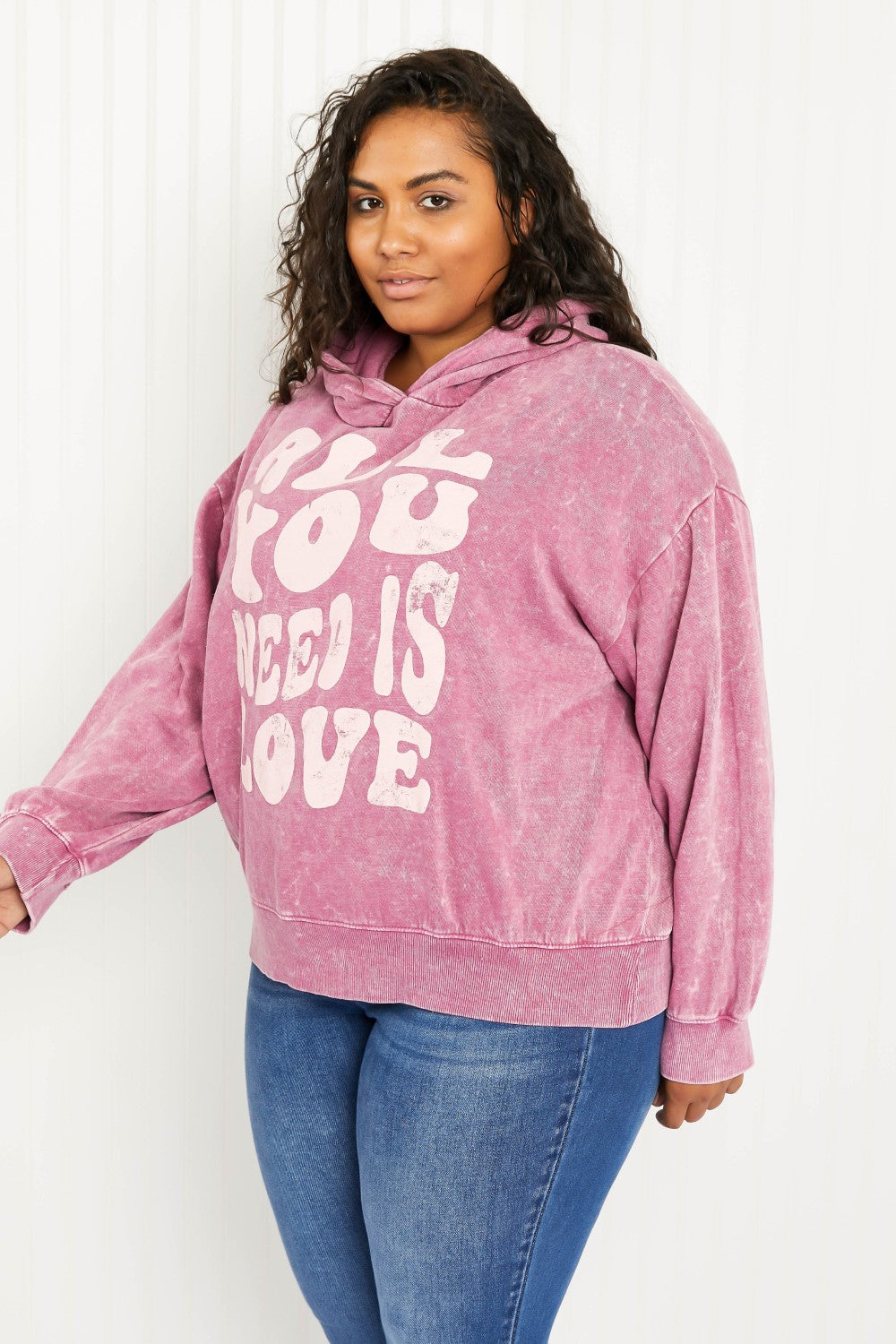 Sew In Love All You Need Is Love Full Size Hoodie