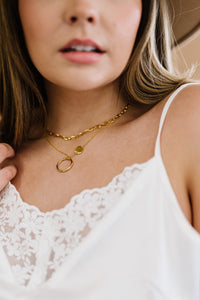 Kiss and Tell Double-Layered Gold-Plated Necklace