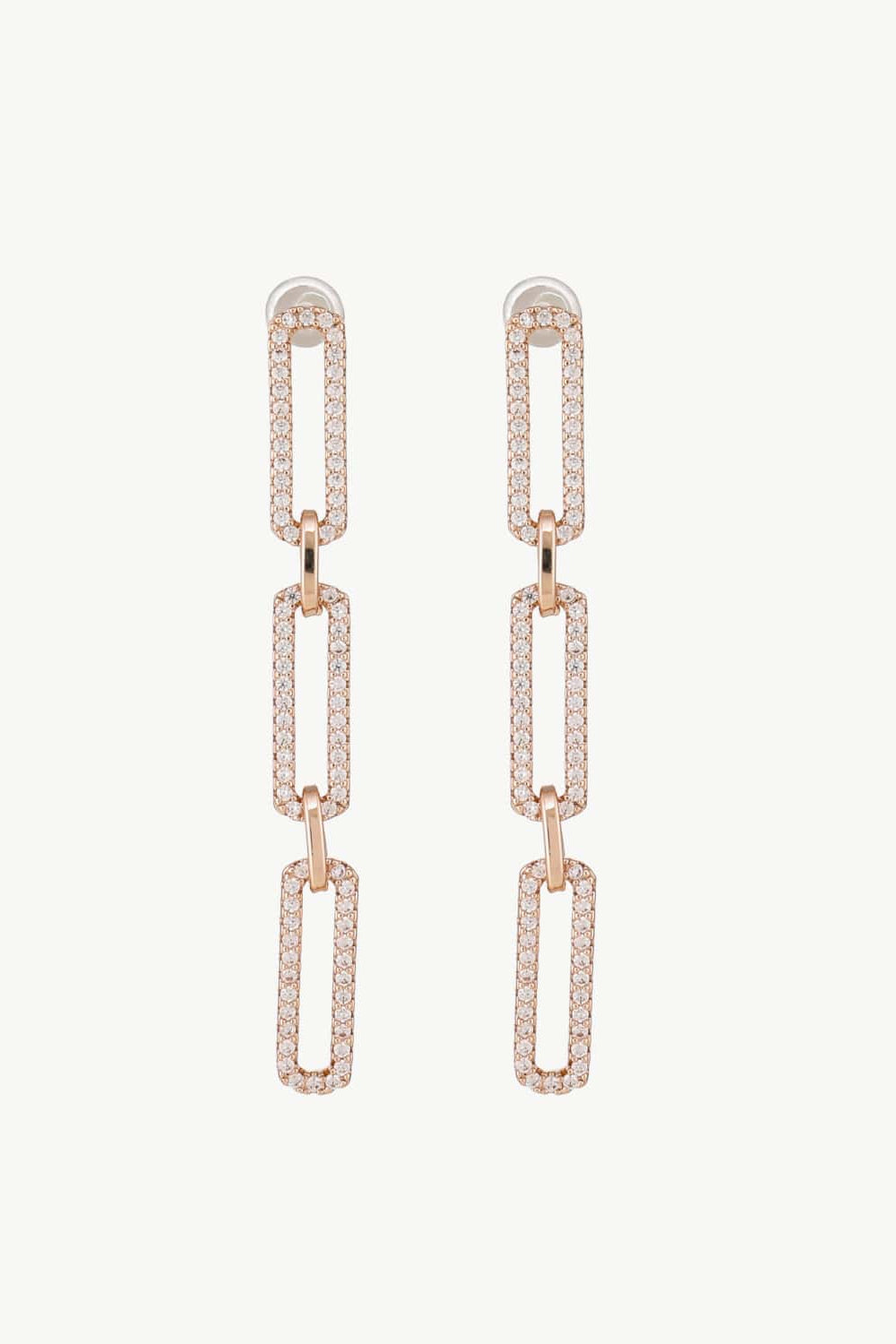 Rhinestone Chunky Chain Drop Earrings