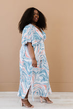 Load image into Gallery viewer, ODDI Down to Earth Full Size Run Marbled Midi Dress
