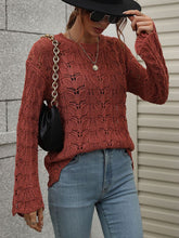 Load image into Gallery viewer, Openwork Dropped Shoulder Knit Top
