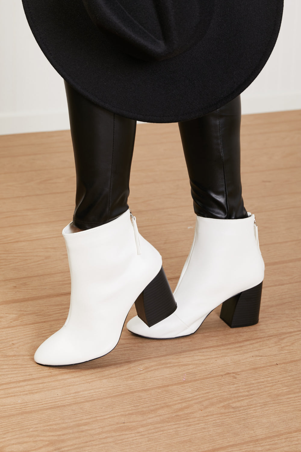 Qupid Walk the Line Pointed Toe Ankle Booties