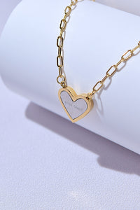 NEVER FORGET Heart Pendant Necklace