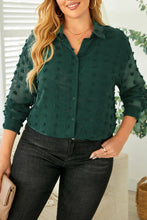 Load image into Gallery viewer, Plus Size Swiss Dot Dropped Shoulder Shirt
