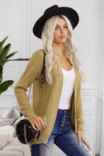 Load image into Gallery viewer, Open Front Curved Knit Cardigan Sweater
