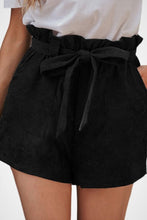 Load image into Gallery viewer, Belted Paper Bag Waist Shorts
