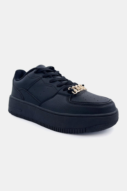 Berness Making It Chain Detail Sneakers in Black