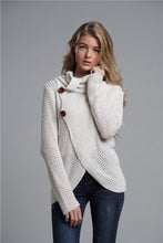 Load image into Gallery viewer, Button Detail Tulip Hem Waffle Knit Sweater
