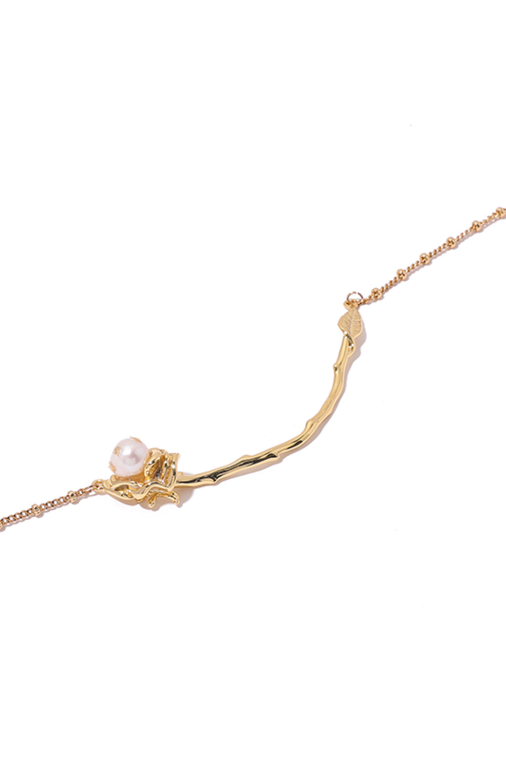 Ravishing Rose and Pearl Detail Necklace