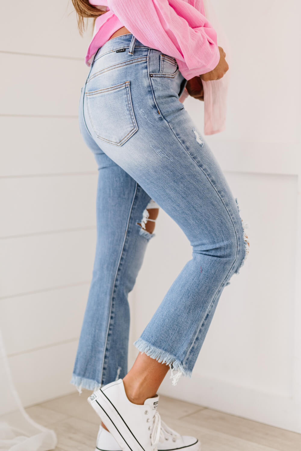 RISEN Joslyn Full Size Run Distressed Straight Leg Jeans