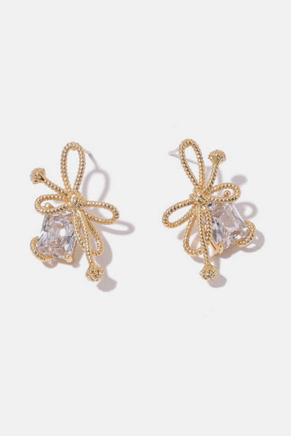 Bow Cubic Zirconia Earrings