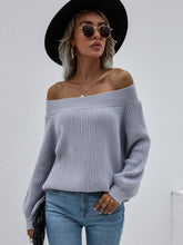 Load image into Gallery viewer, Off-Shoulder Rib-Knit Sweater
