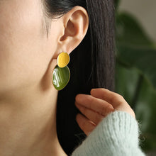 Load image into Gallery viewer, Hello Honey Two-Tone Layered Drop Earrings
