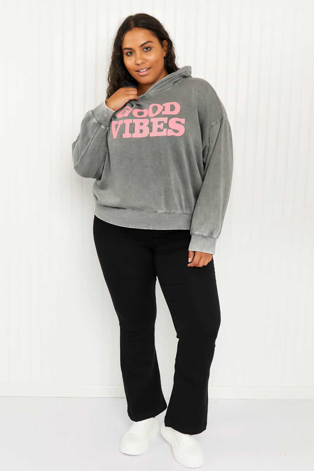 Sew In Love Good Vibes Full Size Hoodie