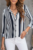 Striped Button-Down Long Sleeve Shirt