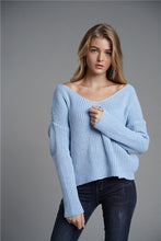 Load image into Gallery viewer, Twist Detail Rib-Knit Reversible Sweater
