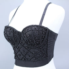 Load image into Gallery viewer, Faux Pearl Beaded Bustier
