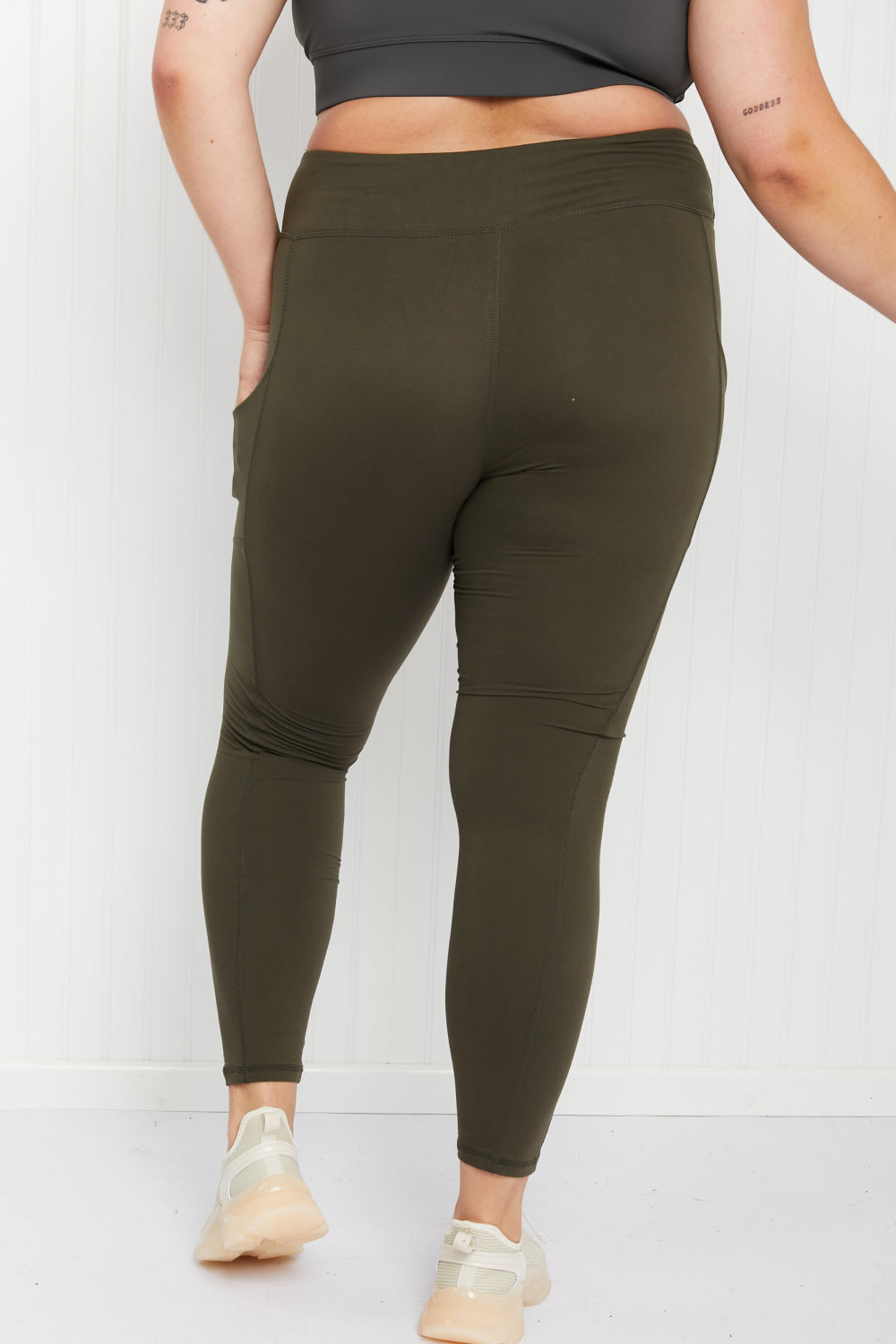 Rae Mode Game Point Full Size Microfiber Leggings with Pockets